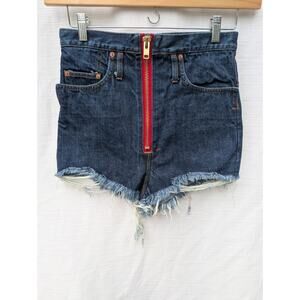 Kozaburo Womens Selvedge Cotton Denim Hot Pants Cut Off Shorts Sz‎ 1 Japan Vogue